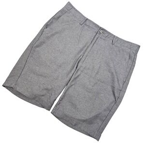 Pebble Beach Dry-Luxe Performance Golf Shorts Men's 36 Gray Heathered Flat Front